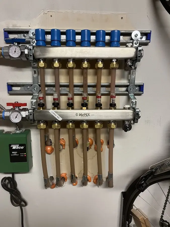 Plumber performing Gas Line Installation at a residential property in Havre